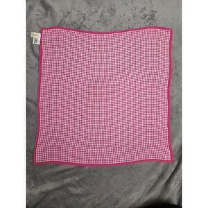 Vintage‎ Talbots Silk Scarf Pink Gingham 20x20 Feminine Girly Retro Pinup Japan